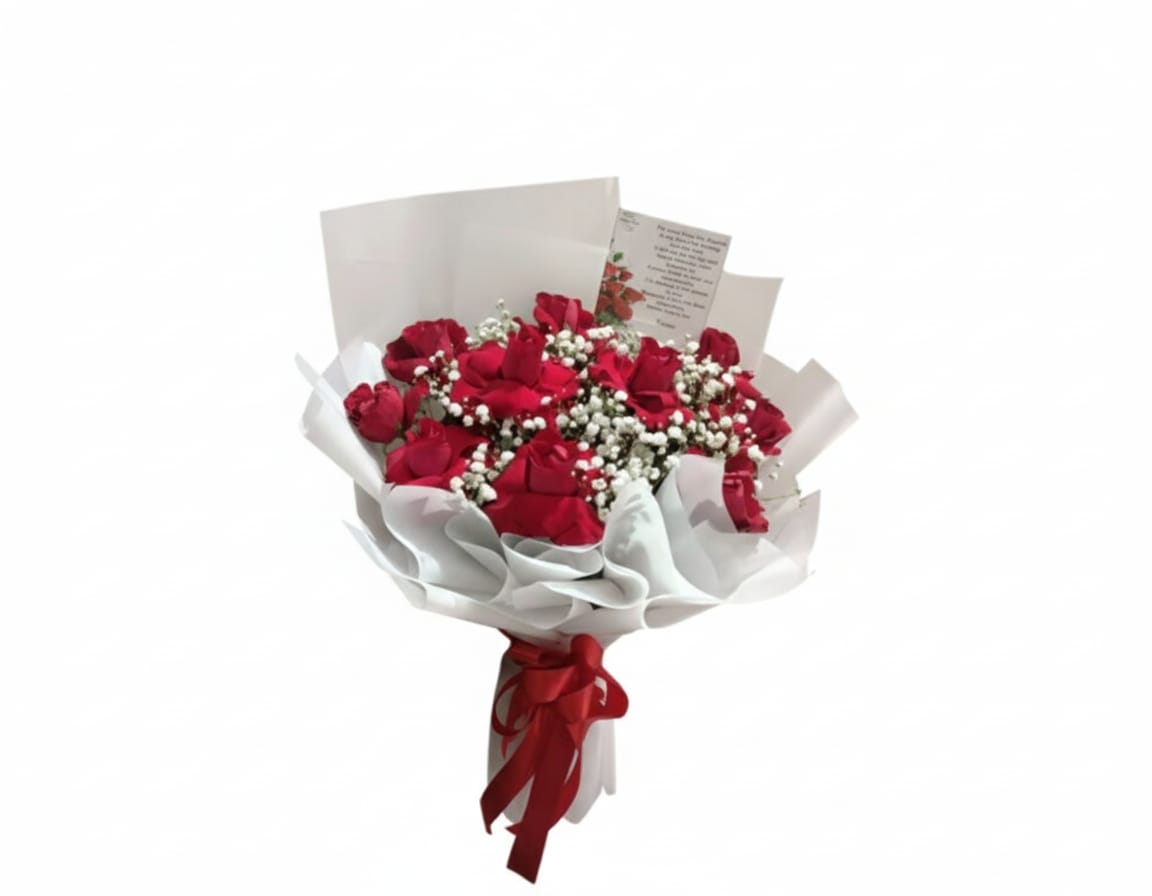 Hand Bouquet Midnight Red Rose